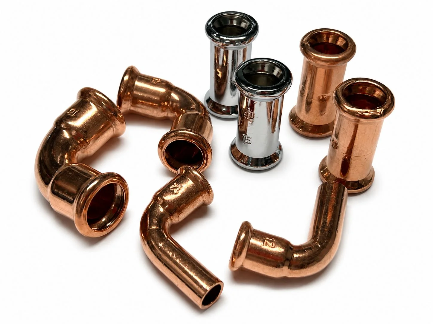 Dettaglio componente in rame cromato Galvanik